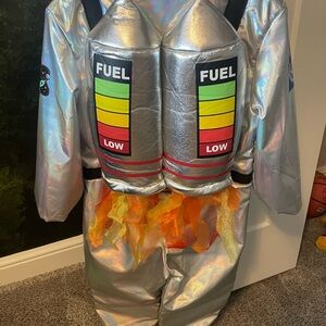 Silver Spacesuit Costume with Jetpack